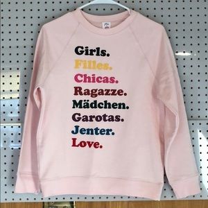 J.Crew x girls inc “girls” sweatshirt NWOT